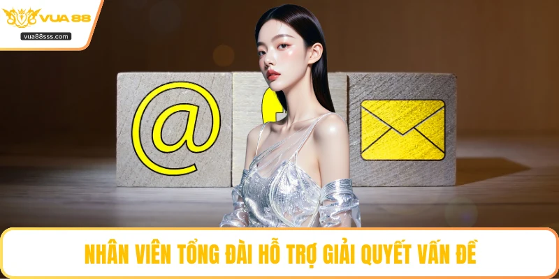 Nhân viên tổng đài hỗ trợ giải quyết vấn đề